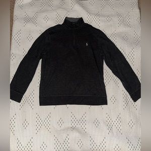 Men’s dark gray Ralph Lauren polo zip up pullover size large excellent condition